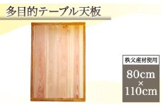 No.617 多目的テーブル天板（秩父産材使用）80cm×110cm ／ テーブル用 机 リビング こたつ 自然木 両面使用 ナチュアル おしゃれ シンプル インテリア 埼玉県