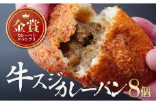 ゴロゴロ牛スジのカレーパン 8個 | パン カレーパン 冷凍パン グランプリ 金賞  牛スジカレー カレー プレゼント ギフト 贈答 BOULANGERIE EMU ブーランジェリー エミュウ 埼玉県 所沢市