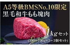 A5等級 BMSNo.10限定 黒毛和牛もも塊肉 ブロック 1㎏セット[52210701]