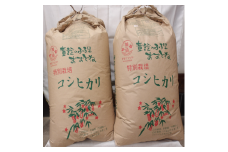 特別栽培米コシヒカリ　精米または玄米のままで３０㎏ 精米5ｋｇ×６袋