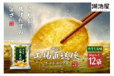 湖池屋工場直送便ポテトチップスのり塩 12袋（6袋×2ケース）（加須工場製造）　ポテトチップス ポテチ ポテト ポテトチップ のりしお のりしお味 のり塩 じゃがいも 湖池屋 おやつ お菓子 スナック菓子 
