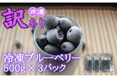 【訳あり】シルクファーム産　冷凍ブルーベリー　1500g（500g×3パック）