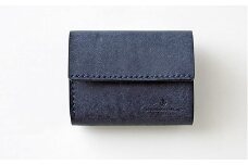 お札を折らない三つ折り財布 06 ネイビー