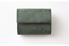 お札を折らない三つ折り財布 03 グリーン