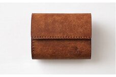 お札を折らない三つ折り財布 02 ブラウン