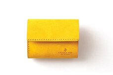 お札を折らない三つ折り財布 01 イエロー