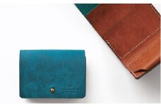 お札を折らない ミニ 財布 17 ターコイズブラウン
