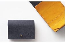 お札を折らない ミニ 財布 11 ネイビーイエロー