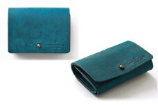 お札を折らない ミニ 財布 04 ターコイズ