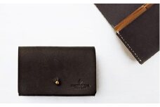 ガバッと開く名刺入れ兼カードケース 17 ブラックブラウン