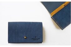 ガバッと開く名刺入れ兼カードケース 12 ブルーイエロー