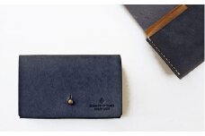 ガバッと開く名刺入れ兼カードケース 15 ネイビーブラウン