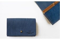 ガバッと開く名刺入れ兼カードケース 13 ブルーブラウン