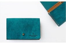 ガバッと開く名刺入れ兼カードケース 11 ターコイズブラウン
