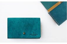 ガバッと開く名刺入れ兼カードケース 10 ターコイズイエロー