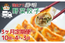 【定期便_３ヶ月】【訳あり】冷凍野菜餃子の定期便 ：4パック （計12パック）▶【餃子】【中華】国産豚肉　餃子　 ｷﾞｮｳｻﾞ　中華料理　冷凍 餃子　【中華総菜】　ぎょうざ　町中華　ビール と 餃子　生 餃子　定期便