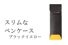 スリムなペンケース　04 ブラックイエロー(全18色)【学校】勉強 仕事 オフェス デスクワーク 小物入れ 小物 父の日 贈物 プレゼント ギフト 雑貨 埼玉県 加須市 加須 お取り寄せ 送料無料 送料込み 返礼品 故郷 納税 コンパクト 文房具 ペンケース