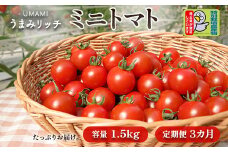 【定期便3回】＜特別栽培農産物＞ファームサイドのこだわりミニトマト 1.5kg×3回(4月～6月にお届け) 特別栽培 農産物 サラダ 生食 ピクルス 炒め物 食品 本庄産 関東 F5K-518