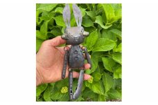 テツグルミ　「鐵ウサギ」（一点限定） |  ぬいぐるみ 一点物 鉄 アレゴリーアーティスト 江口真代 埼玉県 東松山市 オブジェ 彫刻 モニュメント オリジナル オーダー アート art ART アート ファーム 作品 カセキの時間 制作 補助券 
