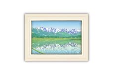 「眺峰 白馬三山」クリーム【 版画 額付 ART art 小暮真望 東松山 埼玉県 芸術 美術 風景 自然 送料無料 埼玉県 東松山 バージョン 美しい ギャラリー アーティスト アート 芸術 デザイン インテリア 絵画 限定版 芸術品 オリジナル 】