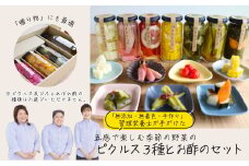 季節のふぉれピクルス（3本）とふぉれぼれ酢（1本） ギフトセット ｜ピクルス お酢 酢 減農薬 旬の野菜 季節野菜 常備菜 和風 洋風 ハニー おしゃれ 可愛い お土産 管理栄養士 無添加 漬物 サラダ ビネガー 保存食 サイドディッシュ 美しい ヘルシー