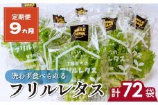 【定期便9ヵ月】 ＜洗わず食べられる・室内水耕栽培＞ フリルレタス 8袋(80～110g/袋)×9ヵ月 計72袋 | レタス 野菜 大容量 新鮮レタス オーガニック野菜 無農薬 野菜直送 フレッシュ サラダ用野菜 健康志向 こだわり フレッシュ 産地直送 食品ギフト セット 緑黄色野菜 新鮮 安心野菜 旬 低カロリー レタスボウル カロテン 定期便 スマイル農場 埼玉県 東松山市 