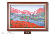 「モルゲンロート」茶額 | 埼玉県 東松山市 版画 額付 小川手漉和紙 日本版画会 小暮真望 芸術 美術 風景 自然 送料無料 バージョン 美しい ギャラリー アーティスト アート ART 芸術 デザイン インテリア 絵画 限定版 芸術品 オリジナル 山 冬 長野県 松本市 安曇野 涸沢ヒュッテ
