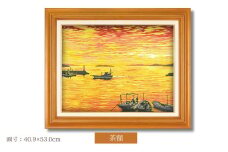 「瀬戸夕景」　茶額 | 埼玉県 東松山市 版画 額付 小川手漉和紙 日本版画会 小暮真望 芸術 美術 風景 自然 送料無料 バージョン 美しい ギャラリー アーティスト アート ART 芸術 デザイン インテリア 絵画 限定版 芸術品 オリジナル 岡山県 倉敷市 下津井