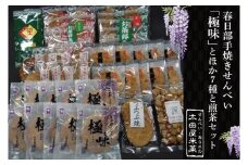 BU005-1 春日部手焼きせんべい「極味」ほか７種と煎茶セット