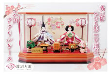 BL002-1  清宝作　ひな人形（友禅衣装）背景刺繍入り 222A-72