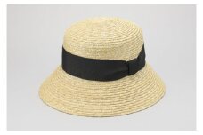 AN010-1 春日部市伝統工芸品 田中帽子店　女性用麦わら帽子　アニカ　頭囲57cm(UK-H111-NA)