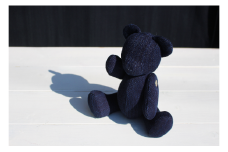 ぬいぐるみ くま ハンドメイド 子供 おもちゃ 手作り 癒やし 可愛い シンプル インテリア ギフト プレゼント 出産祝い クリスマス 誕生日 玩具 武州正藍染 剣道刺子織 小島染織工業 埼玉県 羽生市