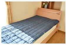 寝具 シングル ベッドパッド シルク 天然 絹わた 藍染 自然派 カバー 自宅用 埼玉県 羽生市