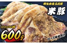 豚肉 ロース 味噌漬け 600g（100g×6枚）味噌漬け 三元豚 米豚 国産 豚 ポーク 肉 羽生市産 小分け 個包装 小袋 便利 ブランド ブランド豚 精肉 肉加工品 まとめ買い 間中さん家 株式会社古川ミート 埼玉県 羽生市
