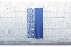 のれん 麻の葉 縞模様 170cm 武州正藍染 藍染