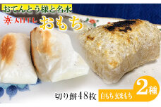 もち 切り餅 2.4kg 48枚入 1袋6枚入 4袋×2種類 計8袋 特別栽培米 100%使用 白もち 玄米もち