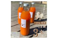 定期便 3回 にんじん ジュース 1L 瓶 3本セット 野菜 やさい
