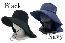 帽子 ブラック 黒 レディース フリーサイズ UV95% 紫外線カット MINO 通気性 伸縮性 軽量 ジャージ素材 旅行 アウトドア ガーデニング 日常 