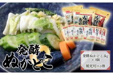 No.026 そのまま漬けられる発酵ぬかどこ簡単スタートセット（ぬかどこ1kg×3個・補充用ぬかどこ×6個付）容器不要 スタンドパック 冷蔵庫で育てる 送料無料