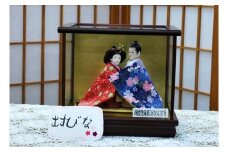 No.261 むすびな（小）ケース入り・天空［森田人形製作］ひな人形　雛人形