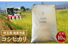 No.075 コシヒカリ　玄米10kg 埼玉県産　鴻巣市　川里　アサヒ農研　単一原料米　送料無料