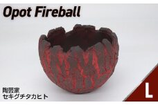 No.221 陶芸家セキグチタカヒトの植木鉢 Opot Fireball Lサイズ  