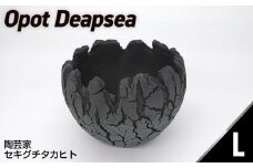 No.222 陶芸家セキグチタカヒトの植木鉢 Opot Deapsea Lサイズ  