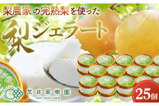 No.183 梨農家の完熟梨を使った梨ジェラート25個セット  