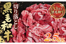 No.451 黒毛和牛切り落とし250g×10パック（合計2.5kg）  