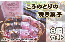 No.509 こうのとりの焼き菓子　6個セット ／ ケーキ グルテンフリー 米粉 寒天 贈り物 送料無料 埼玉県