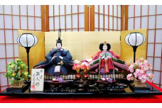 No.524 親王飾り・夕桜 ／ ひな人形 雛人形 お雛様 桃の節句 雛祭り 埼玉県 特産品