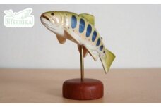 木工品【ヤマメ（台付き）】　工房西岡　【11218-0584】