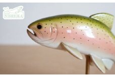 木工品【ニジマス（台付き）】　工房西岡　【11218-0585】
