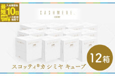 スコッティ カシミヤ キューブ 80組(1箱)×12箱【入金確認後、最短10日～3週間程度で発送】 | 日用品 箱ティッシュ 160枚 12箱 コンパクト 洗面台 洗面所 ドレッサー 花粉症 柔らかい 優しい やさしい サイズ 車用 オフィス 職場 デスク おしゃれ お洒落 デザイン テーブル 店舗 シンプル 上質 埼玉県 草加市 